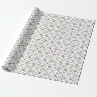Minimalist White Christmas Geometric Plaid Cadeaupapier