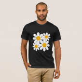Minimalist White Daisy Flowers T-shirt (Voorkant volledig)