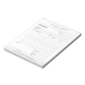 Minimalist White Lawyer Professional Invoice Notitieblok (Gedraaid)