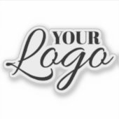 Minimalist White Logo Sticker (Voorkant)