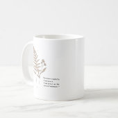 Minimalist White mug with Peace Quote – Elegant (Devant gauche)