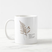 Minimalist White mug with Peace Quote – Elegant (Gauche)