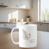 Minimalist White mug with Peace Quote – Elegant