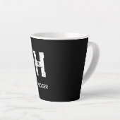 MINIMALIST WHITE ONE LETTER MONOGRAM NAME BLACK LATTE MOK (Rechterhoek)