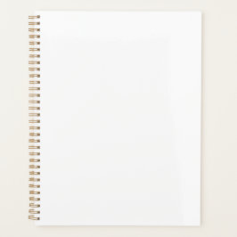 Minimalist white plain solid color simple modern planner