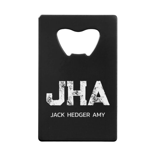 MINIMALIST WHITE THREE LETTER MONOGRAM NAME BLACK  (Devant)