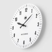 Minimalist White Wall Clock Grote Klok (Hoek)