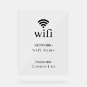 Minimalist Wi-Fi Network Password Display Sign (Recto)