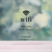 Minimalist Wi-Fi Network Password Display Sign (Neutre)