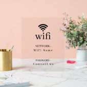 Minimalist Wi-Fi Network Password Display Sign (Mariage)