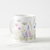 Minimalist Wildflower Meadow Mug – Delicate Waterc (Devant gauche)