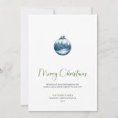 Minimalist winter scene Christmas invitation (Devant)