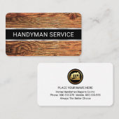 Minimalist Wood Timber Layer Carpentry Visitekaartje (Voorkant / Achterkant)