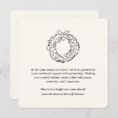 Minimalist Wreath Doodle Business Christmas Feestdagenkaart (Voorkant / Achterkant)