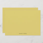 Minimalist Yellow Summer Elegant Wedding Custom Bedankkaart (Voorkant / Achterkant)