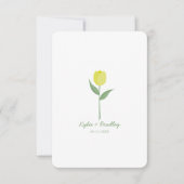 Minimalist Yellow Tulip Kaart (Voorkant)