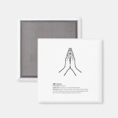 Minimalist Zen Buddhist Mudras magnet (Recto/Verso)