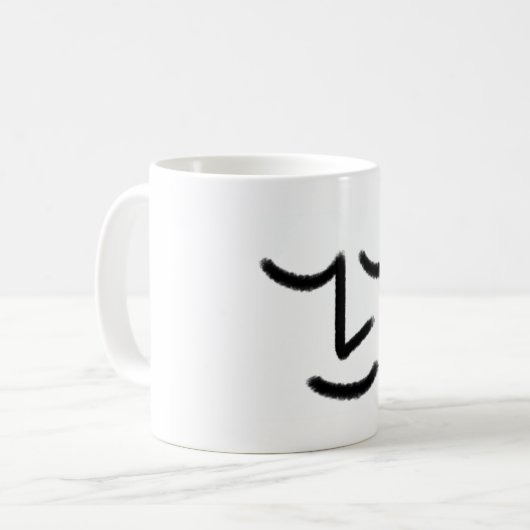 Minimalist Zen Face Mug (Devant gauche)