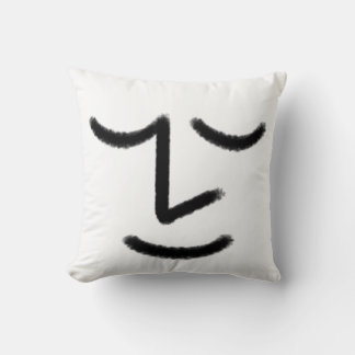 Minimalist Zen Face Throw Pillow Kussen