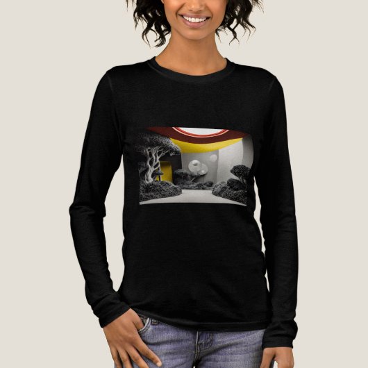 Minimalist Zen Garden T-Shirt – Mindfulness & Sere (Voorkant)