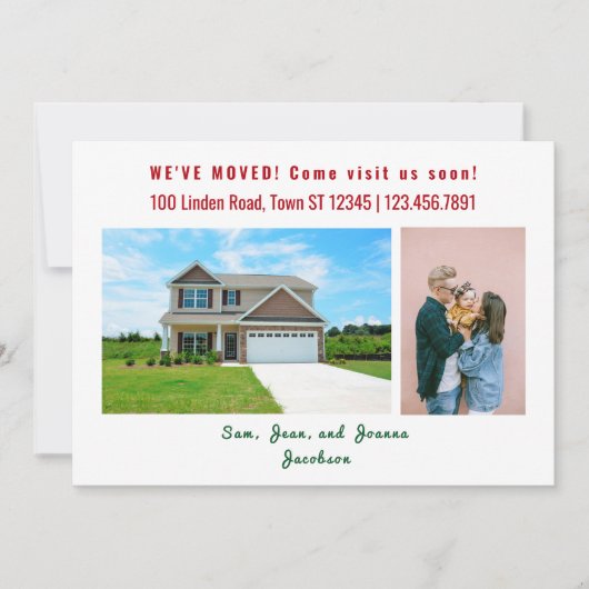 Minimaliste 3 Photos Nous Avons Déplacé Faire-part (Devant)