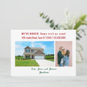 Minimaliste 3 Photos Nous Avons Déplacé Faire-part (Debout devant)