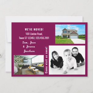 Minimaliste 3 Photos Nous Avons Déplacé Faire-part