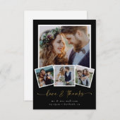 Minimaliste 4 Photo Love & Merci Mariage (Devant / Derrière)