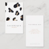 Minimaliste | ABSTRAIT | Carte de visite Leopard (Devant / Derrière)