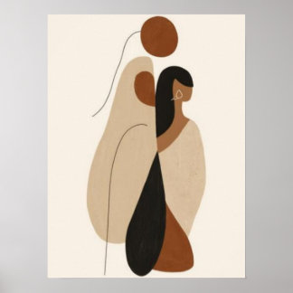 Minimaliste Abstrait Femme Art Mural | Scandinave