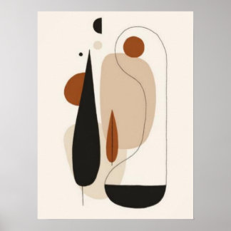 Minimaliste Art Mural Abstrait Organique | Scandin