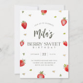 Minimaliste Berry Sweet Invitation d'anniversaire (Devant)