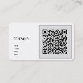 minimaliste blanc - code QR - Carte de visite (Dos)