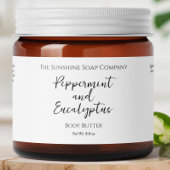 Minimaliste blanc imperméable Cosmétique Étiquette