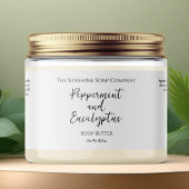 Minimaliste blanc imperméable Cosmétique Étiquette