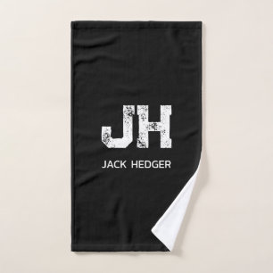 MINIMALISTE BLANC MONOGRAMME À DEUX LETTRES NOM NO