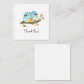 Minimaliste Bluebirds Merci Cartes de notes (Devant / Derrière)