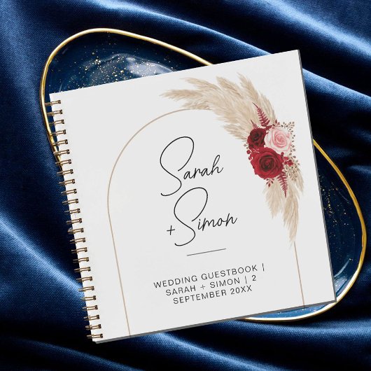 minimaliste Boho Arch Mariage Carnet invité