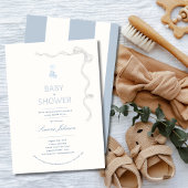 Minimaliste Boys Baby shower Invitation Calligraph