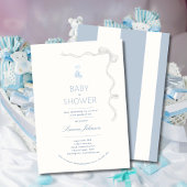 Minimaliste Boys Baby shower Invitation Calligraph