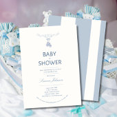 Minimaliste Boys Baby shower Invitation Calligraph