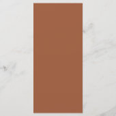 Minimaliste Brown Terracotta La Carte Menu (Dos)