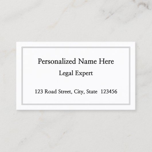 Minimaliste, Carte de visite professionnel (Devant)