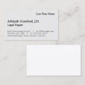 Minimaliste, carte de visite simple de (Devant / Derrière)