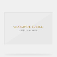 Minimaliste Classique Professionnel Couleur Or