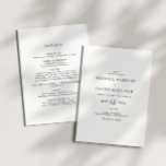 Minimaliste classique tout en un Faire-part de mar<br><div class="desc">Ce minimaliste classique tout en un faire-part de mariage est idéal pour un mariage simple et élégant. La typographie vintage en noir et blanc lui confère une touche formelle classieuse. Gardez-le tel quel,  ou choisissez de le personnaliser avec des illustrations ou des graphiques de votre choix.</div>