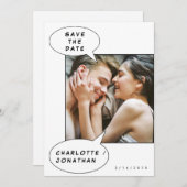 Minimaliste Comics Enregistrer Le Faire-part de ma (Devant / Derrière)