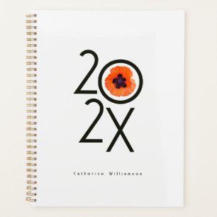 Minimaliste Coquelicot Orange Rouge Personnalisé