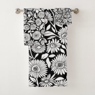 Minimaliste de tournesol noir et blanc