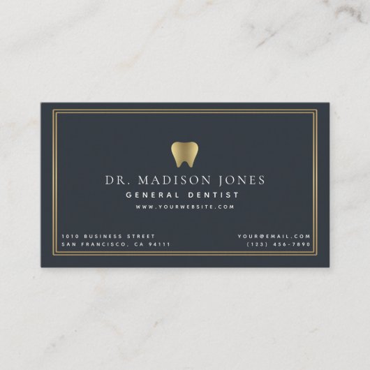 Minimaliste Dentiste Carte de visite professionnel (Devant)